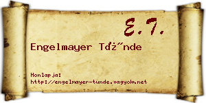 Engelmayer Tünde névjegykártya