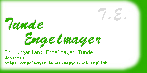 tunde engelmayer business card